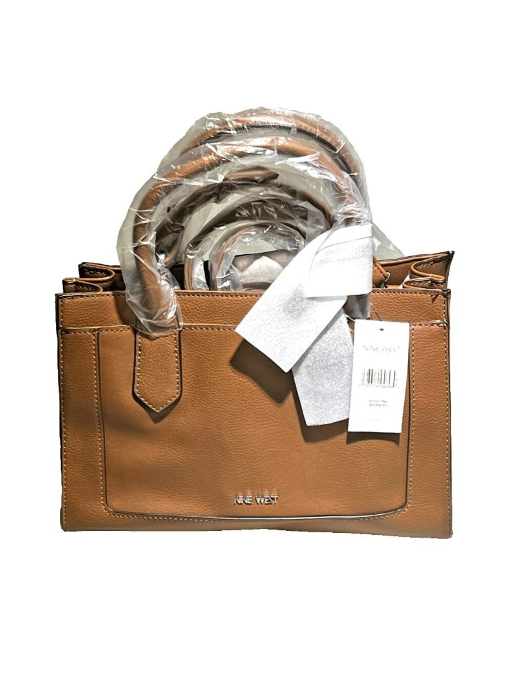 Nine West WILMONT Bourbon Brown Satchel Shoulder Bag NWT Purse Extra Strap